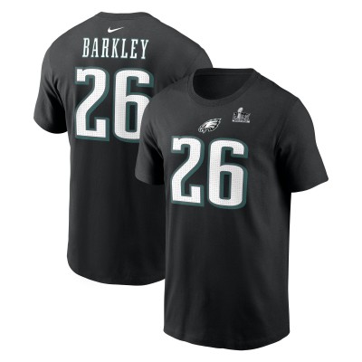 Футболка Saquon Barkley Philadelphia Eagles Nike Super Bowl LIX - Black