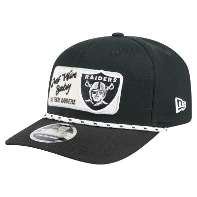 Бейсболка Las Vegas Raiders New Era Black Chant 9SEVENTY Stretch-Snap