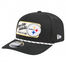 Бейсболка Pittsburgh Steelers New Era Black Chant 9SEVENTY Stretch-Snap