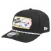 Бейсболка Pittsburgh Steelers New Era Black Chant 9SEVENTY Stretch-Snap