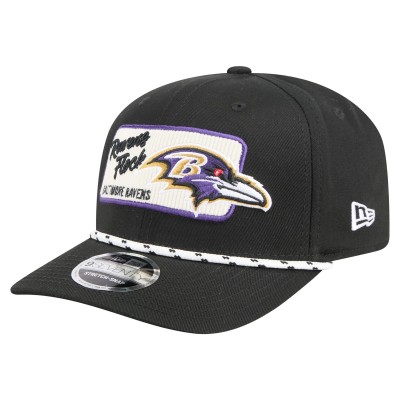 Бейсболка Baltimore Ravens New Era Black Chant 9SEVENTY Stretch-Snap