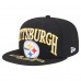 Бейсболка Pittsburgh Steelers New Era Black Oversized 59FIFTY