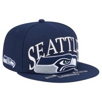 Бейсболка Seattle Seahawks New Era College Navy Oversized 59FIFTY