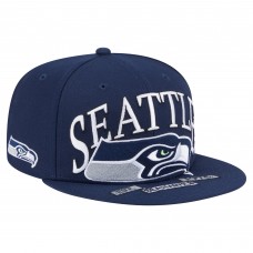 Бейсболка Seattle Seahawks New Era College Navy Oversized 59FIFTY