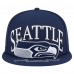 Бейсболка Seattle Seahawks New Era College Navy Oversized 59FIFTY