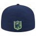 Бейсболка Seattle Seahawks New Era College Navy Oversized 59FIFTY