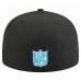 Бейсболка Carolina Panthers New Era Black Throwback Oversized 59FIFTY