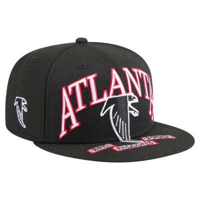 Бейсболка Atlanta Falcons New Era Black Throwback Oversized 59FIFTY