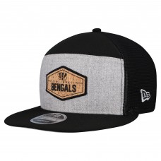 Бейсболка Cincinnati Bengals New Era Gray/Black Cork Split Panel 9FIFTY Trucker Snapback