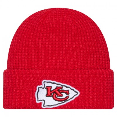 Kansas City Chiefs New Era Red Waffle Cuffed Knit Hat