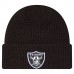 Las Vegas Raiders New Era Black Waffle Cuffed Knit Hat