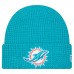 Miami Dolphins New Era Aqua Waffle Cuffed Knit Hat