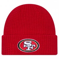 San Francisco 49ers New Era Scarlet Waffle Cuffed Knit Hat