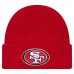 San Francisco 49ers New Era Scarlet Waffle Cuffed Knit Hat