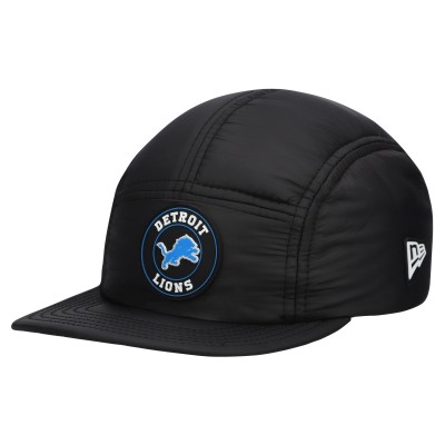 Бейсболка Detroit Lions New Era Black Quilted Camper
