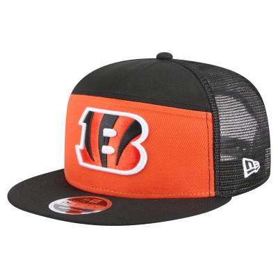 Бейсболка Cincinnati Bengals New Era Orange/Black Outdoor Split Panel 9FIFTY Snapback
