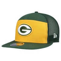 Бейсболка Green Bay Packers New Era Gold/Green Outdoor Split Panel 9FIFTY Snapback