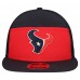 Бейсболка Houston Texans New Era Red/Navy Outdoor Split Panel 9FIFTY Snapback