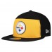 Бейсболка Pittsburgh Steelers New Era Gold/Black Outdoor Split Panel 9FIFTY Snapback