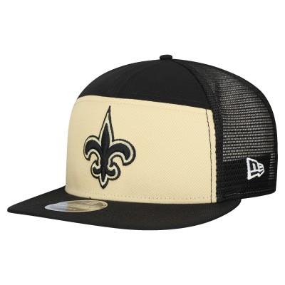 Бейсболка New Orleans Saints New Era Gold/Black Outdoor Split Panel 9FIFTY Snapback