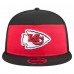 Бейсболка Kansas City Chiefs New Era Red/Black Outdoor Split Panel 9FIFTY Snapback
