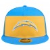 Бейсболка Los Angeles Chargers New Era Gold/Powder Blue Outdoor Split Panel 9FIFTY Snapback