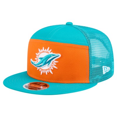 Бейсболка Miami Dolphins New Era Orange/Aqua Outdoor Split Panel 9FIFTY
