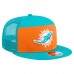 Бейсболка Miami Dolphins New Era Orange/Aqua Outdoor Split Panel 9FIFTY