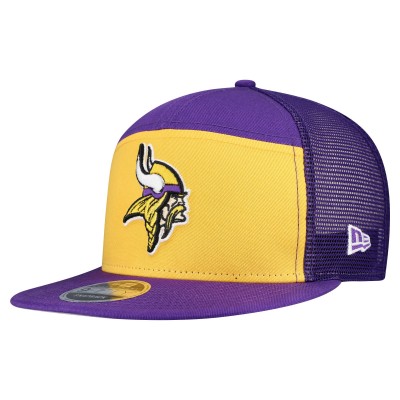 Бейсболка Minnesota Vikings New Era Gold/Purple Outdoor Split Panel 9FIFTY Snapback