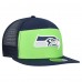 Бейсболка Seattle Seahawks New Era Neon Green/College Navy Outdoor Split Panel 9FIFTY Snapback
