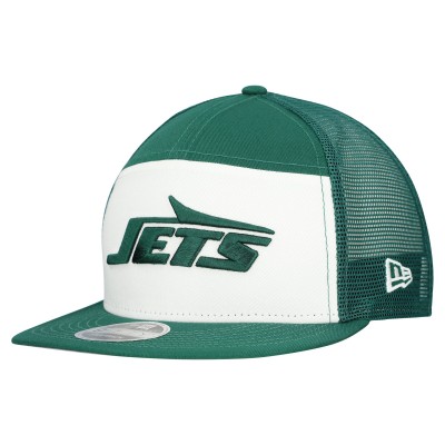 Бейсболка New York Jets New Era White/Green Outdoor Split Panel 9FIFTY Snapback