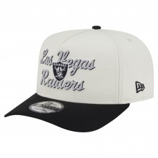 Бейсболка Las Vegas Raiders New Era Cream/Black Chainstitch A-Frame 9FIFTY