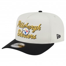 Бейсболка Pittsburgh Steelers New Era Cream/Black Chainstitch A-Frame 9FIFTY