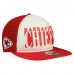 Бейсболка Kansas City Chiefs New Era Cream/Red Cutout A-Frame 9FIFTY Snapback