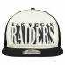 Бейсболка Las Vegas Raiders New Era Cream/Black Cutout A-Frame 9FIFTY Snapback