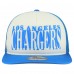 Бейсболка Los Angeles Chargers New Era Cream/Powder Blue Cutout A-Frame 9FIFTY Snapback