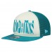 Бейсболка Miami Dolphins New Era Cream/Aqua Throwback Cutout A-Frame 9FIFTY Snapback