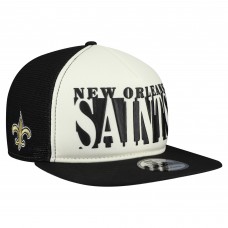 Бейсболка New Orleans Saints New Era Cream/Black Cutout A-Frame 9FIFTY Snapback Бейсболка New Orleans Saints New Era Cream/Black Cutout A-Frame 9FIFTY Snapback