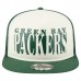 Бейсболка Green Bay Packers New Era Cream/Green Cutout A-Frame 9FIFTY Snapback