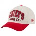 Бейсболка Kansas City Chiefs New Era Cream/Red Two-Tone Sided Corduroy 9FORTY A-Frame