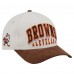 Бейсболка Cleveland Browns New Era Cream/Brown Throwback Two-Tone Sided Corduroy 9FORTY A-Frame