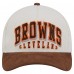 Бейсболка Cleveland Browns New Era Cream/Brown Throwback Two-Tone Sided Corduroy 9FORTY A-Frame