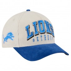 Бейсболка Detroit Lions New Era Cream/Blue Two-Tone Sided Corduroy 9FORTY A-Frame
