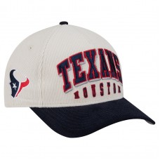 Бейсболка Houston Texans New Era Cream/Navy Two-Tone Sided Corduroy 9FORTY A-Frame