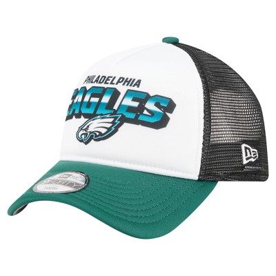 Подростковая Philadelphia Eagles New Era White/Green Streak 9FORTY A-Frame Adjustable Hat