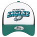 Подростковая Philadelphia Eagles New Era White/Green Streak 9FORTY A-Frame Adjustable Hat
