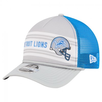Бейсболка Detroit Lions New Era Gray Linear A-Frame 9FORTY