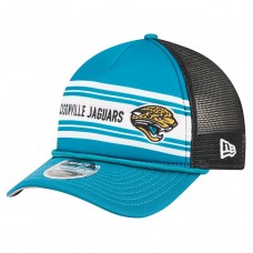 Бейсболка Jacksonville Jaguars New Era Teal Throwback Linear A-Frame 9FORTY