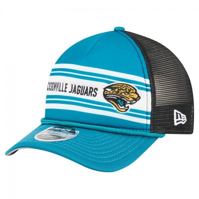 Бейсболка Jacksonville Jaguars New Era Teal Throwback Linear A-Frame 9FORTY