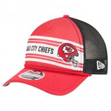 Бейсболка Kansas City Chiefs New Era Red Linear A-Frame 9FORTY